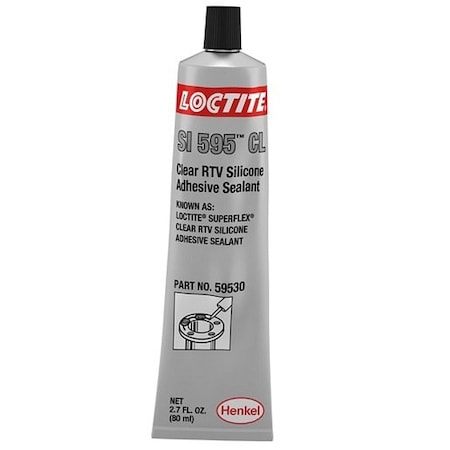 Henkel Gasketing, RTV Silicone, Multipurpose, Clear, 80 Ml SI 595 80ML IDH 160809